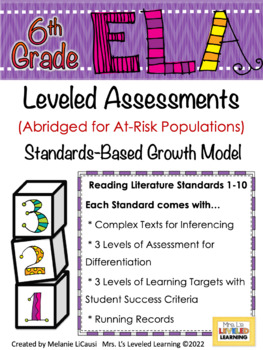 Preview of 6th Grade ELA Leveled Reading Comprehension - for At-Risk, RTI, Intervention
