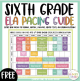 6th Grade ELA Pacing Guide Full Pacing Curriculum Map Scop