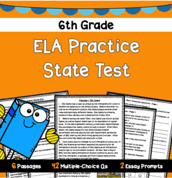 Preview of 6th Grade ELA Practice State Test #1