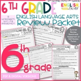 6th Grade ELA Review Packet, Spiral Review, Summer Review