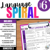 6th Grade ELA Spiral Review: Grammar & Language Arts Bellr