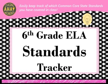 Preview of 6th Grade ELA Standards Tracker