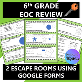 6th Grade EOC Review Two Digital Escape Rooms using Google Forms