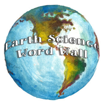 Preview of 6th Grade Earth Science Word Wall PRINTABLE - ALL UNITS