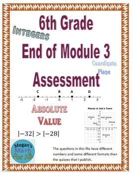 Preview of 6th Grade End of Module 3 Assessment - Engage NY - SBAC - Editable