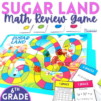 Preview of 6th Grade End of Year Review Math Game