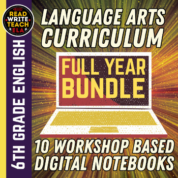 Preview of 6th Grade English Language Arts Curriculum: Full Year of Digital Notebooks