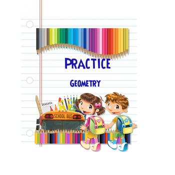 Preview of 6th Grade Geometry Unit Review Practice Booklet with Graphing Equations Spiral