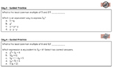 6th Grade Equations and Expressions Do Nows