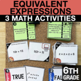 6th Grade Equivalent Expressions | 6th Grade Math Centers 