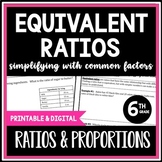 6th Grade Equivalent Ratios: Simplifying with Common Facto