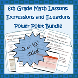 6th Grade Expressions & Equations Power Point Lesson Bundle
