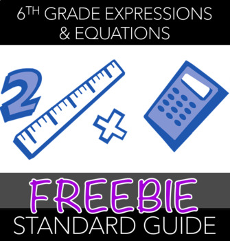 Preview of 6th Grade Expressions & Equations Standards Guide