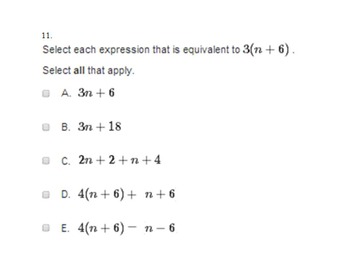 6Th Grade Expressions/Equations Challenging Math Test | Tpt
