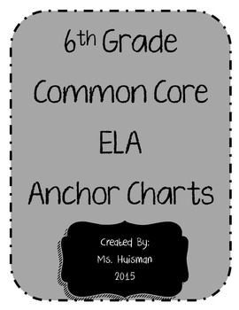 6th Grade Anchor Charts