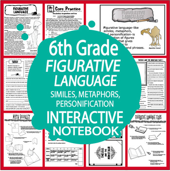 Preview of 6th Grade Context Clues – Similes, Metaphors & Personification Activities