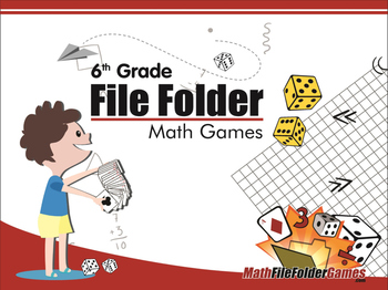 Preview of 6th Grade File Folder Math Games