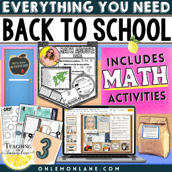 Preview of 6th Grade First 1st Week of Back to School 5th Grade Worksheets Math Activities