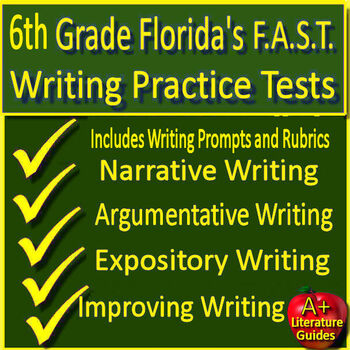 Preview of 6th Grade Florida FAST PM3 Writing Practice Tests Florida BEST Standards ELA