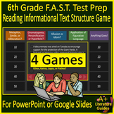 6th Grade Florida FAST Reading Games Bundle Florida BEST S