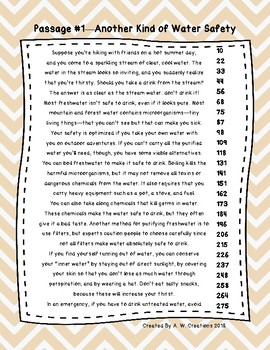 Preview of 6th Grade Fluency Passages with Comprehension Questions FREEBIE