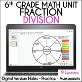 6th Grade Fraction Division Unit Digital Resource