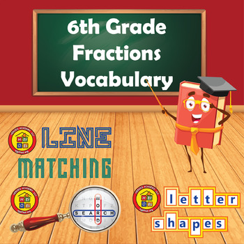 Preview of 6th Grade Fractions Vocabulary Bundle