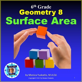 Preview of 6th Grade Geometry 8 - Surface Area Using Nets Powerpoint Lesson