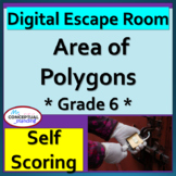 6th Grade Geometry Escape Room Activity and Assessment Bun