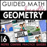 6th Grade Geometry Guided Math Bundle