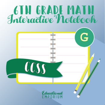 Preview of 6th Grade Geometry Interactive Notebook, Geometry Interactive Math
