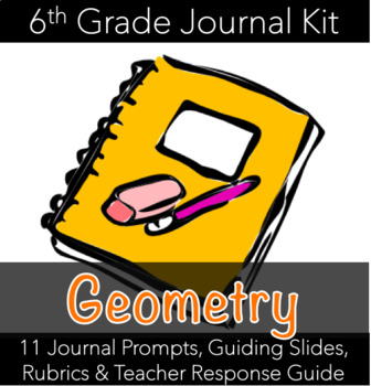 Preview of 6th Grade Geometry Math Journal Kit (w/ Spanish Version)