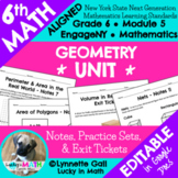 6th Grade Geometry Math Module 5 Unit Notes, Practice, Exi