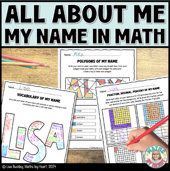 Preview of End of the Year Math Printable & Creative Art Activities Math About Me 4th Grade