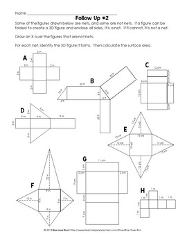 6Th Grade Geometry Project With Nets And Surface Area By Rise Over Run