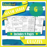 6th Grade Geometry Quizzes ★ Math Assessments