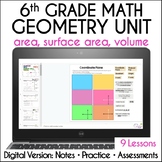 6th Grade Geometry Unit Digital Resource