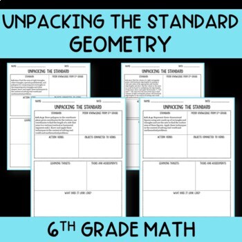 Preview of Unpacking the Standard - Geometry