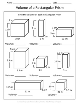 6th Grade Geometry Worksheet Practice Set by Mistakes Allow Thinking to