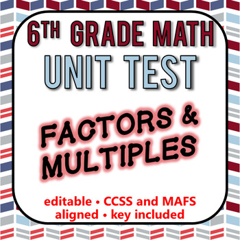 Preview of 6th Grade Go Math Module 3 Test - Rational Numbers [EDITABLE]