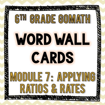 Preview of 6th Grade Go Math Module 7 Word Wall