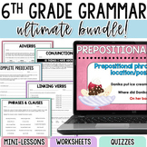 6th Grade Grammar Review - Mini-Lessons, Grammar Worksheet