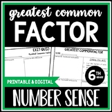 6th Grade Greatest Common Factor Lesson & Quiz, 6.NS.B.4 G