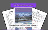 IM Grade 6 MathTM Guided Math Notes and Teacher Version