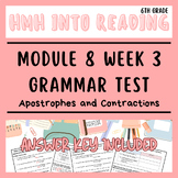 6th Grade HMH Into Reading Grammar Test: M.8 W.3 Apostroph
