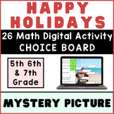 5th 6th 7th Grade Digital Math ⭐ CHRISTMAS Holiday Mystery