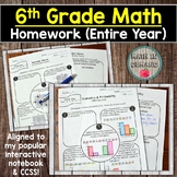 6th Grade Math Homework (Entire Year)
