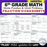 6th Grade Homework Math Worksheets Skills Practice & Word Problems (Assessments)