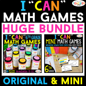 Preview of 6th Grade I CAN Math Games & Centers | Original & Mini Games BUNDLE