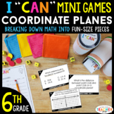 6th Grade I CAN Mini Math Games | Coordinate Planes | 4 Games